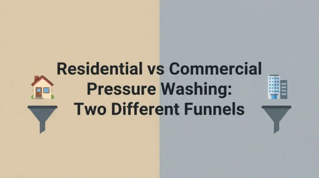 Residential vs Commercial Pressure Washing: Two Different Funnels