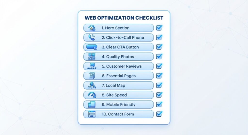Google Business Profile optimization checklist with completed items